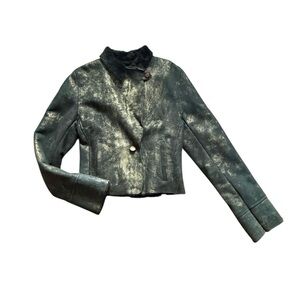 Prune Y2K Genuine Shearling Jacket S